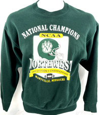 Vtg 1998 Northwestern Missouri State Bearcats Green Crew Neck Sweatshirt Mens L picture