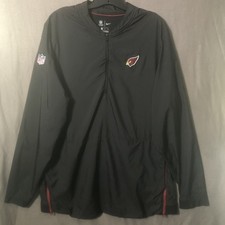 Nike Arizona Cardinals NFL On-Field Jacket Mens XL Black Windbreaker Pullover picture