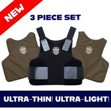 Concealable Bulletproof Vest With 2 Ultra Light Soft 3A / HG2 Wraparound Plates picture
