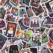 60 Vintage Dark Humor Stickers Poster Classic Style Vinyl Decal Sticker Lot picture