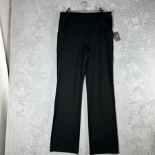 J Jill Fit Performance High Rise Bootcut Pants Womens Medium M Black Stretch  picture
