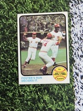 1973 Topps Baseball 1972 NL Playoffs “Foster” #202 EX Low Shipping  picture