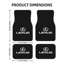 Lexus 4PCS Universal Car Floor Mats Auto Carpets Interior Trim Accessories picture