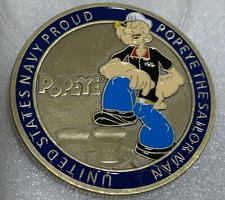 * RARE U.S. NAVY POPEYE THE SAILOR MAN CHALLENGE COIN US Navy Proud  picture