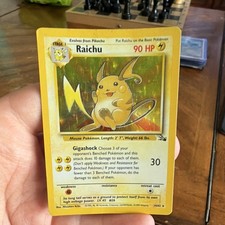 Pokemon TCG Fossil Raichu 14/62 Holo Rare Holo EN 90 HP Stage 1 Arita picture
