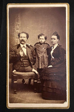 1873 Eli Bowen Legless Acrobat Wife Child Family CDV Palmer Clayton PRISTINE picture