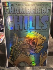 Chamber of Chills #19 Precode Horror FOIL Comic 1953 Harvey Reprint  /20 Made picture