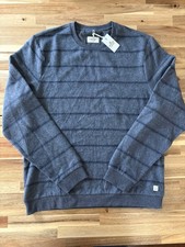 Marine Layer Men’s Fleece Out Sweatshirt Crew Neck Pullover Striped Large NWT picture