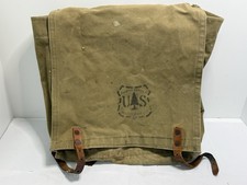 Vintage US Forest Service USFS Canvas & Leather Ruck Sack Backpack 16