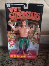 Mattel Jake The Snake Roberts LJN WWE Superstars Black Chase Damaged Cardback  picture