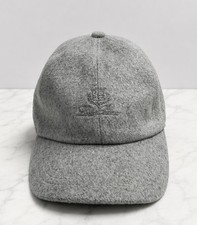 Loro Piana Cashmere Hat Mens XXXL Flannel Melange Storm System Gray Baseball Cap picture