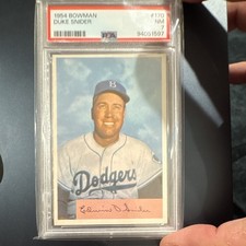 1954 Bowman Duke Snider #170 Brooklyn Dodgers Base Set PSA 7 NM picture
