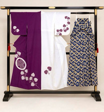 Traditional Japanese Samurai Kimono & Umanori Hakama Set Tokugawa Takeda Kamon picture