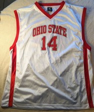 Vintage Starter Ohio State Basketball Buckeyes Jersey #14 White OSU Mens Size XL picture