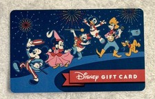 WALT DISNEY gift card. Mickey & Minnie and the whole gang with fireworks  picture