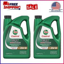 2 Pack, Castrol GTX High Mileage 20W-50 Synthetic Blend Motor Oil, 5 Quarts picture
