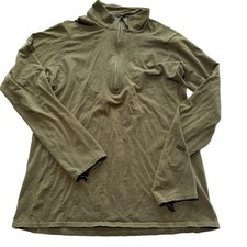 Patagonia Lost Arrow MW Wool Olive Green Base Layer Long Sleeve Shirt Medium USA picture