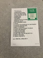 Morrissey Manchester 20/08/16 Arena Set list And Working Pass picture