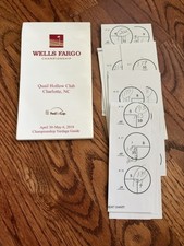 2018 Wells Fargo Championship caddie book and pin sheets picture