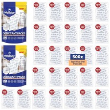 Wallaby 5g Silica Gel Desiccant Packs Food Safe Rechargeable 500 Pack picture