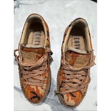Puma Fenty by Rihanna Camo Creeper Orange Tan Platform Sneakers Womens 7.5 picture