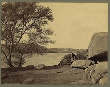 Photo:Philae Egypt 1850s Men on Riverbank Francis Frith picture