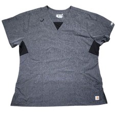 Carhartt Force Cross-Flex Gray V-Neck Top XL picture