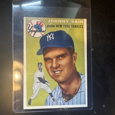 Topps 1954 Topps Johnny Sain #205 New York Yankees MLB Baseball Card Base picture