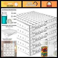 500Pcs 20mL Borosilicate Glass Vials with Screw Caps - Perfect for Storage & DIY picture