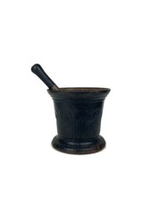 Antique Large Apothecary Mortar and Pestle 16 Pound 1900s Cast Iron Pharmacy picture