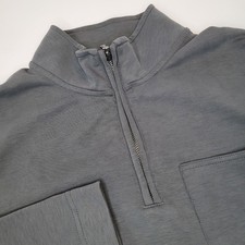 Barbour Quarter Zip Pullover Men Large Grey Excellent MOL0394CH91 Organic Cotton picture