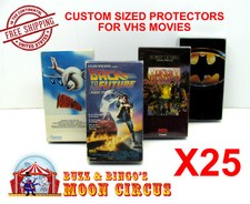 25x STANDARD VHS MOVIE (SIZE A) CLEAR PLASTIC PROTECTIVE BOX PROTECTORS SLEEVE picture