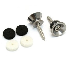 Genuine Fender Standard Series CHROME Guitar Strap Buttons for Strat/Tele/Bass picture