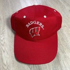 VTG Wisconsin Badgers Snapback Hat Red College Signatures Cap NCAA picture
