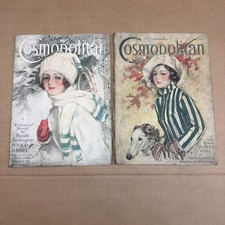 Nov 1917 & January 1918 Cosmopolitan Magazines Early Publication Fashion picture