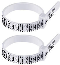 2-Pack Ring Sizer Measure Tool Gauge Plastic Finger Sizing Finder Reusable 1-17 picture