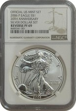 2006-P NGC PF69 Reverse Proof American Silver Eagle from 20th Anniversary Set picture