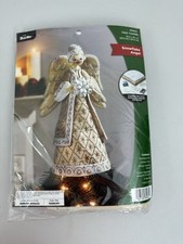 2021 Bucilla Snowflake Angel 89461E Holiday Christmas Felt Stocking Kit NIP picture