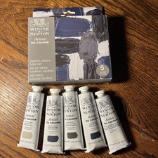 Winsor and Newton Neutral Colors 5 X 37 ml Professional Tube Art Set Boxed NIB picture