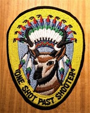 GEMSCO NOS Vintage Patch ONE SHOT PAST SHOOTERS CLUB Lander WY - Original 1978 picture