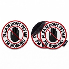 Please Don't Pet Me I'm Working Patch Service Dog Round Embroidered Hook & Loop picture