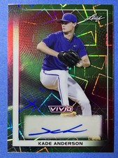 KADE ANDERSON AUTOGRAPHED ROOKIE 6/10 2026 Leaf Vivid Laser BA-KA1 Mariners SSP picture