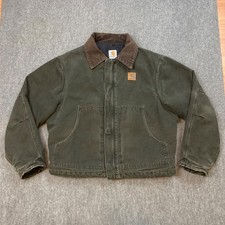 Vintage Carhartt Jacket Mens Large J22 MOS Arctic Quilt Lined Faded Made In USA picture