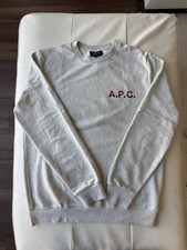 $325 A.P.C. Paris Chest Logo Sweatshirt Grey APC M picture