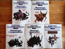 Monstrous Compendium Set 1 — 1-5 — (D&D, set of 5 books, POD, Softcover, VF/NM) picture