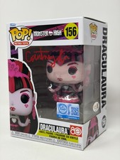 Courtney Lin Monster High Draculaura #156 Signed Exclusive Funko Pop JSA Cert picture