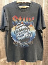 Styx Band Concert - US Tour 1977 Graphic Charcoal Unisex T shirt Vtg KH17951 picture