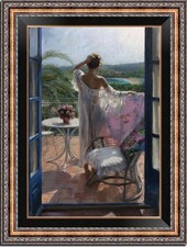 Hand Painted Oil Painting art Impression female woman back girl On Canvas 24X36