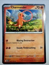 Swirl 🌀 Charmander 004/165 Cosmos Holo Scarlet Violet 151 Pokemon TCG NM picture