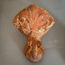 Antique Cast Iron Clawfoot Tub Foot Single Ornate Floral Architectural Salvage picture